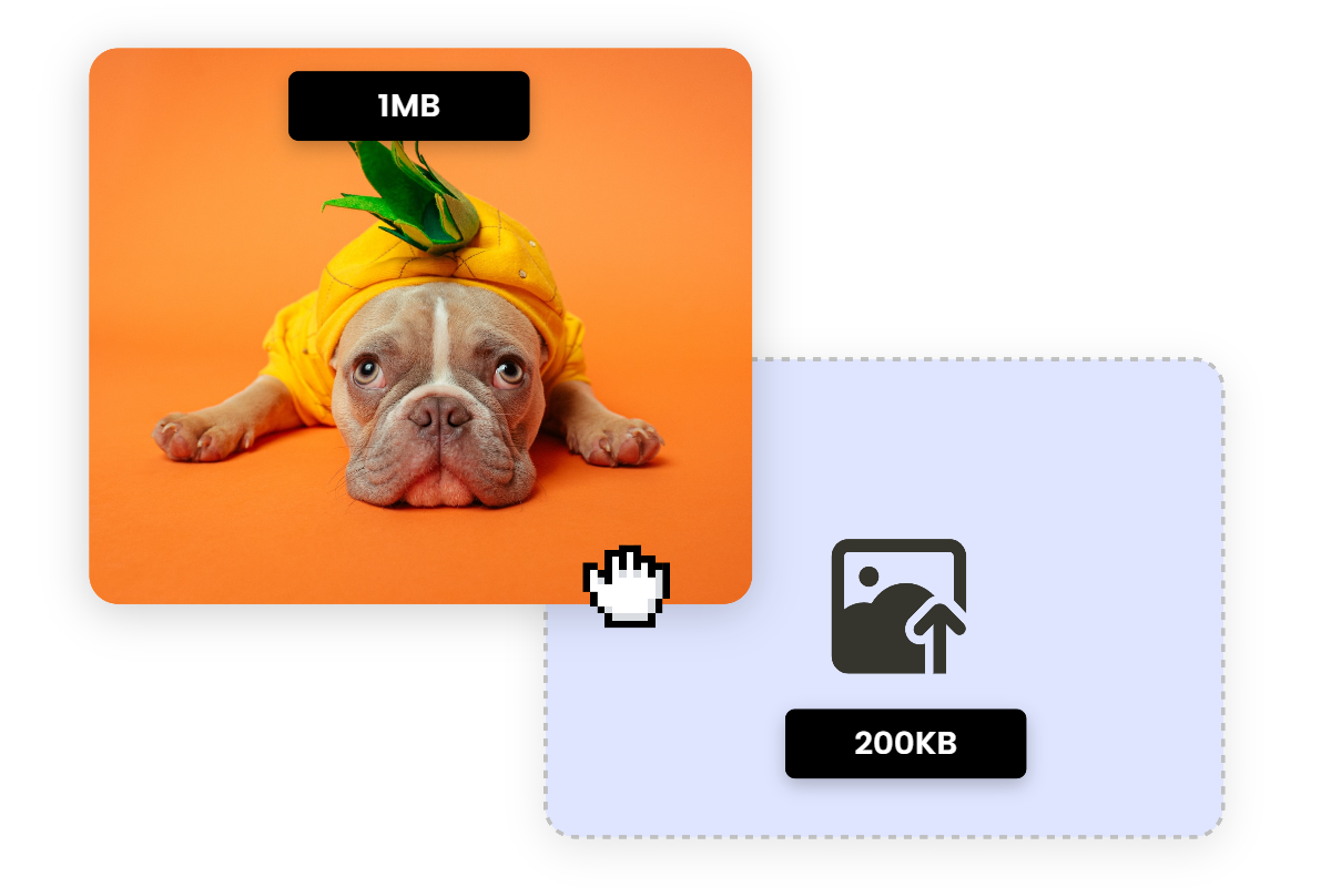 Simply drag and drop a 1mb image to fotor mb to kb converter to change it into 200kb