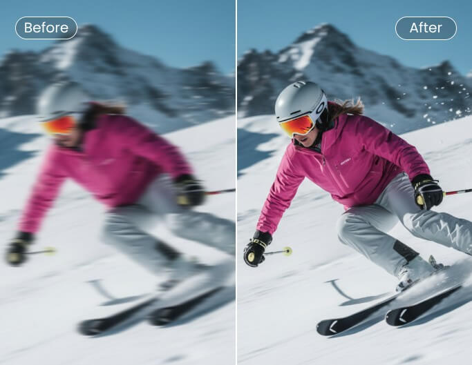 Unscharfes Bild in wenigen Sekunden mit dem Fotor KI-Bild-Schärfer schärfer machen