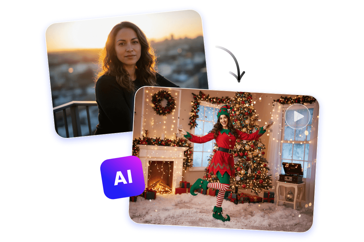 Mit dem Elf-Yourself-Videogenerator statische Bilder in animierte Weihnachtself-Videos verwandeln