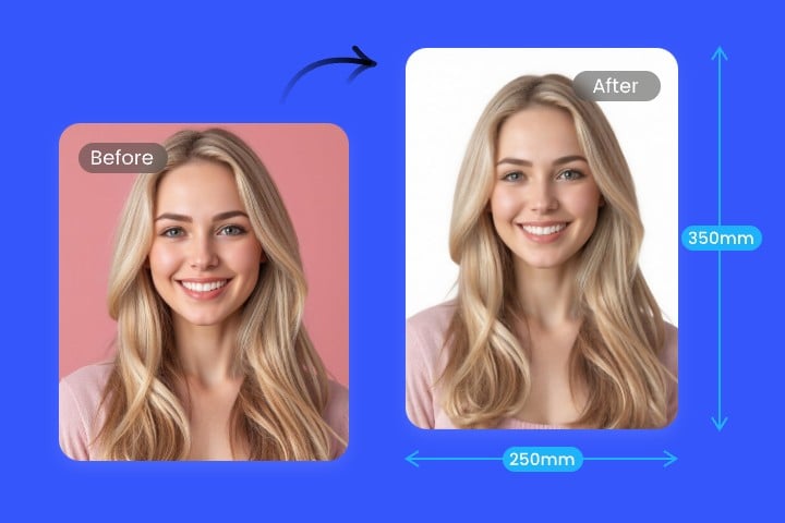 Use fotor passport size photo maker to meet any country requirements
