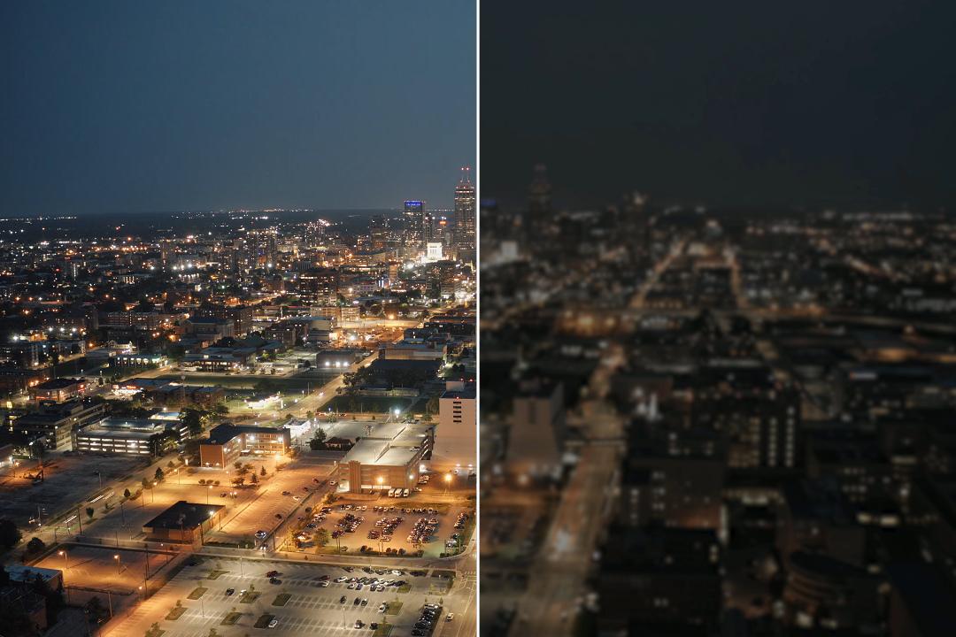 brighten a city nightscape video