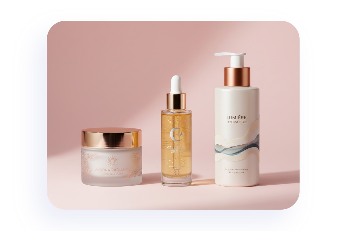 AI cosmetics and skincare product packaging design