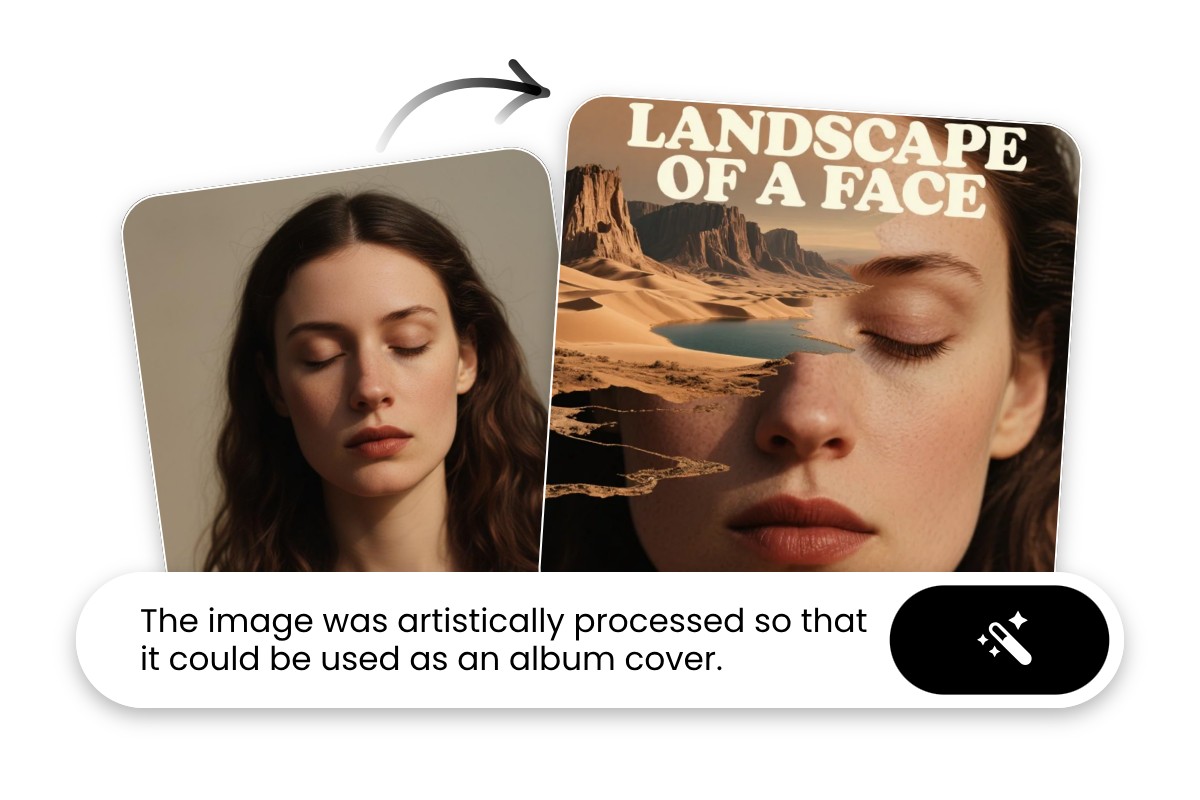 AI image to image artistic style album cover
