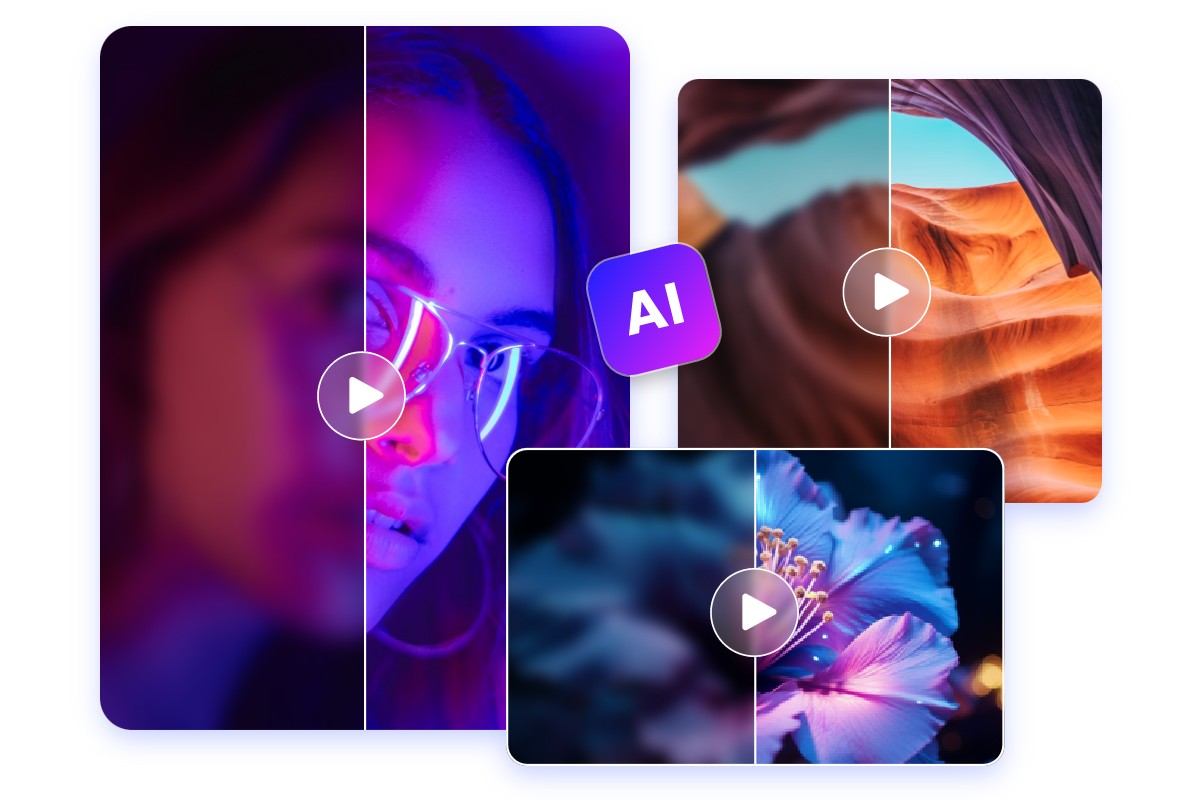 AI 即時去霧效果,適用於人像與風景影片