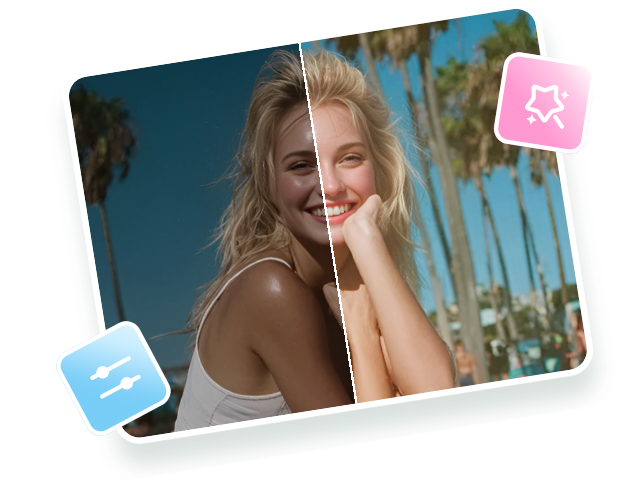 AI portrait enhancement example