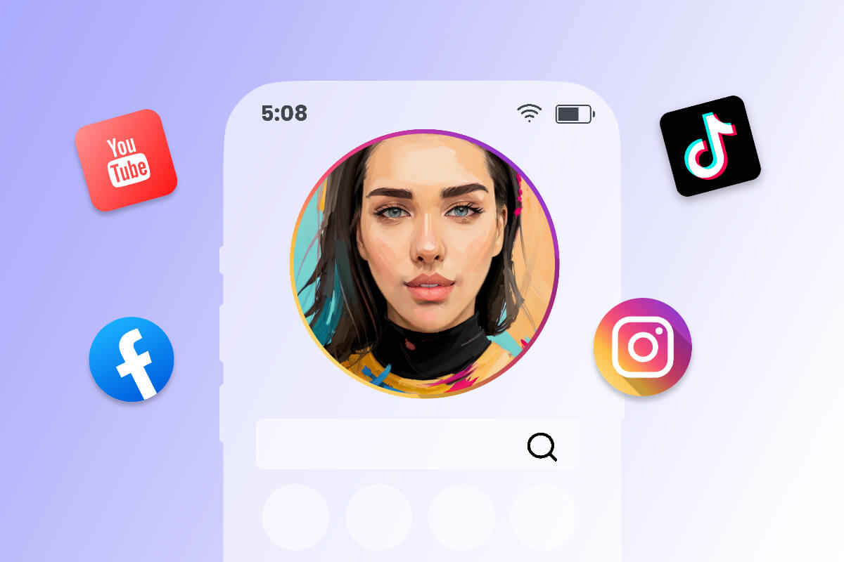 AI selfie avatar for social media