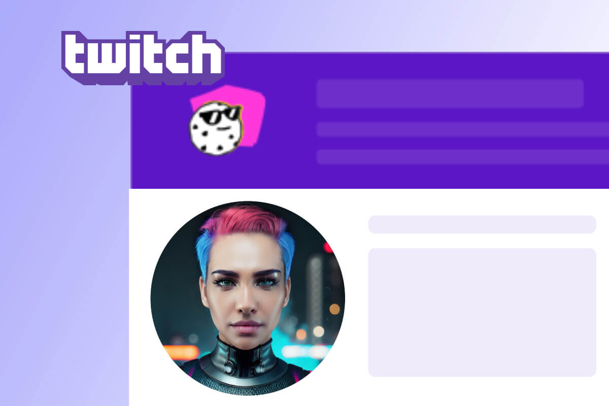 AI selfie for Twitch profile picture