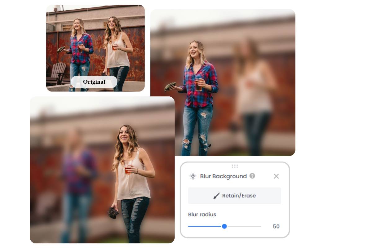 Adjust background blur intensity and focus easily using Fotor