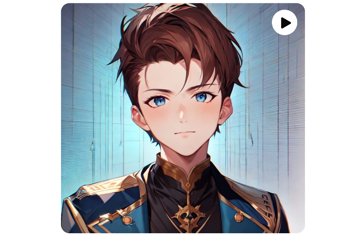 Ai generated male animation from fotor ai animation maker