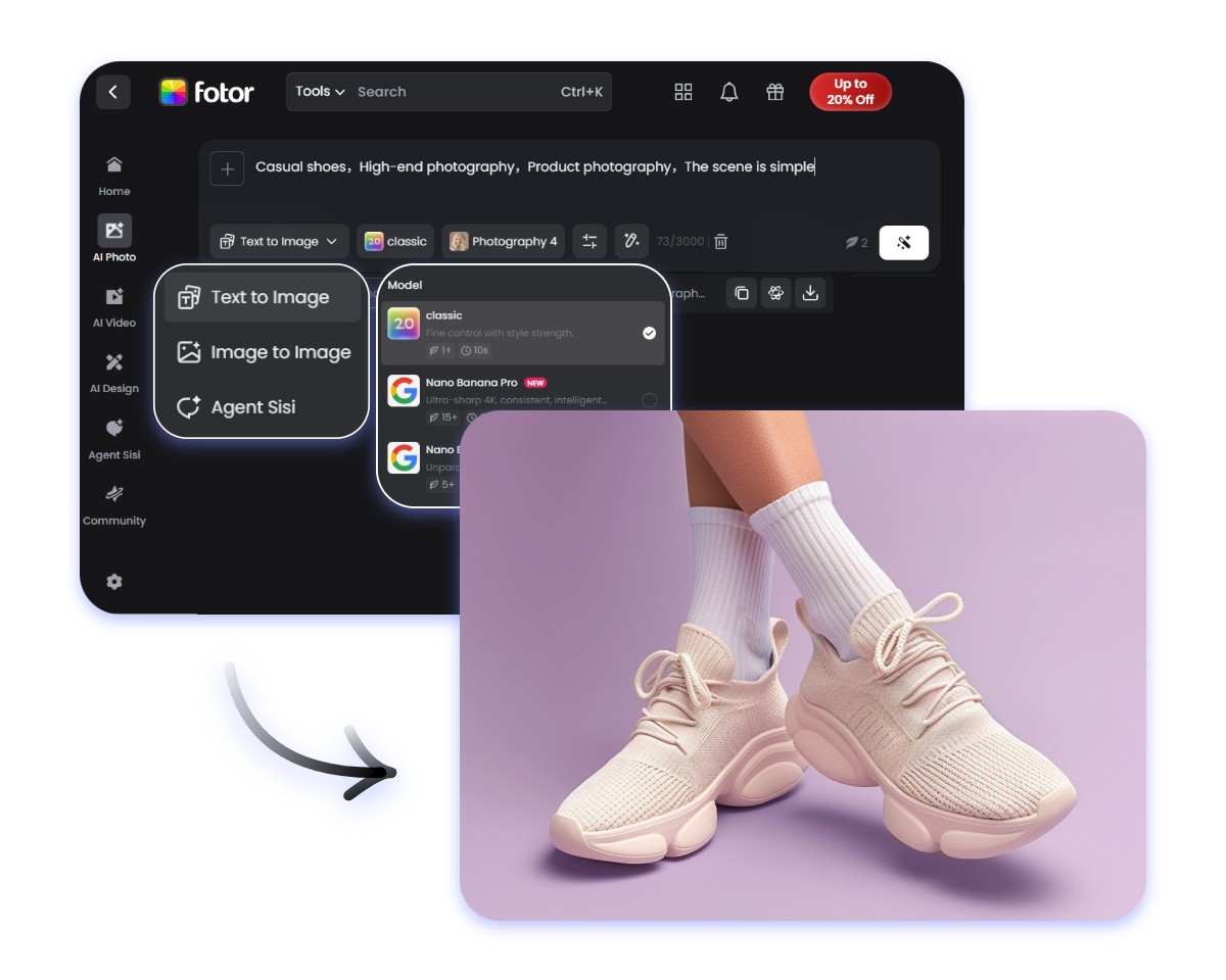 Ai shoe generator creates a pair of sneakers in pink color