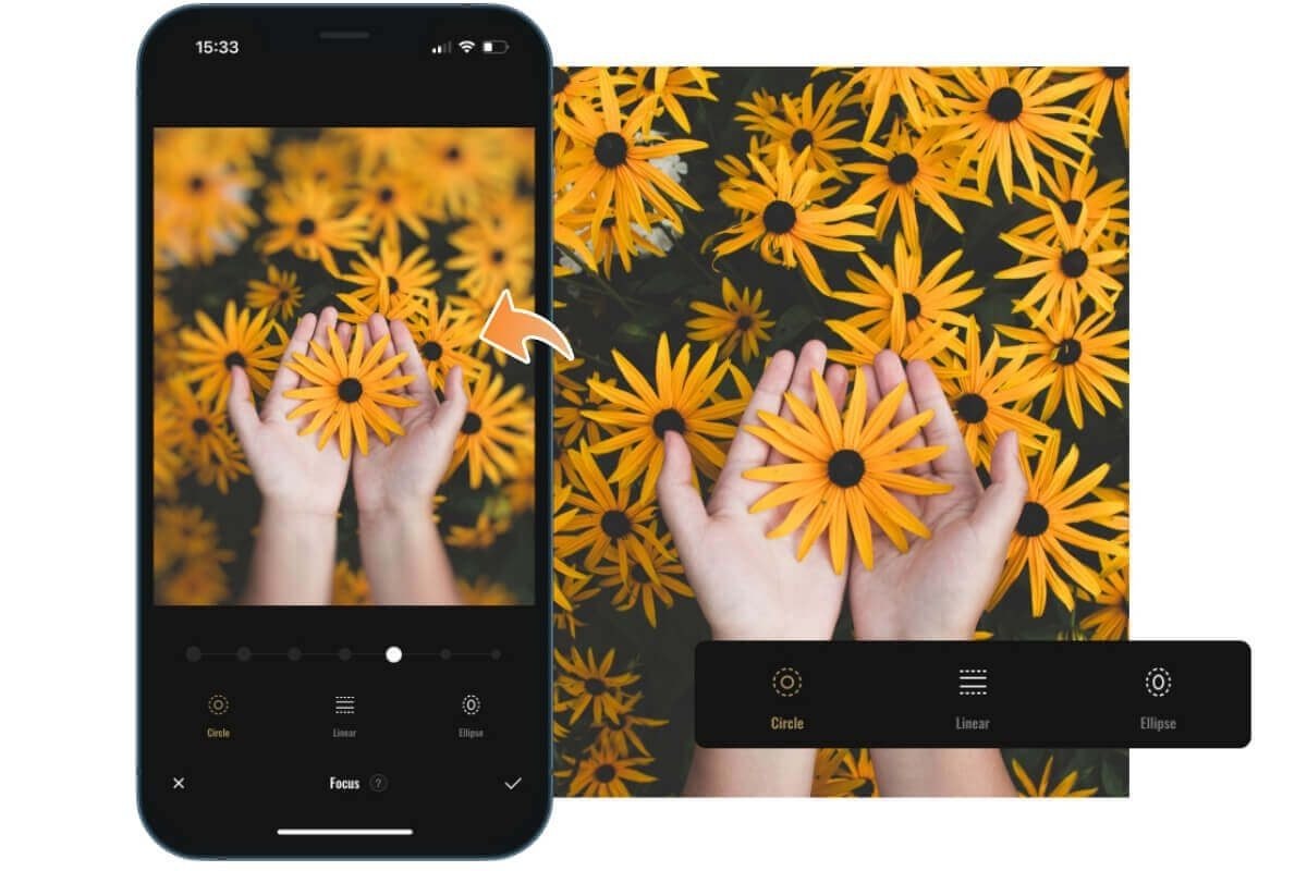 Aplikasi Fotor untuk memblur latar belakang foto