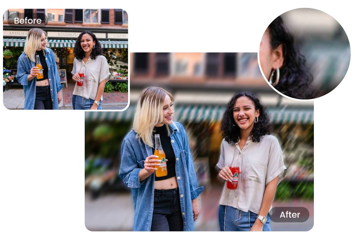 Apply realistic DSLR background blur effect to photo using Fotor