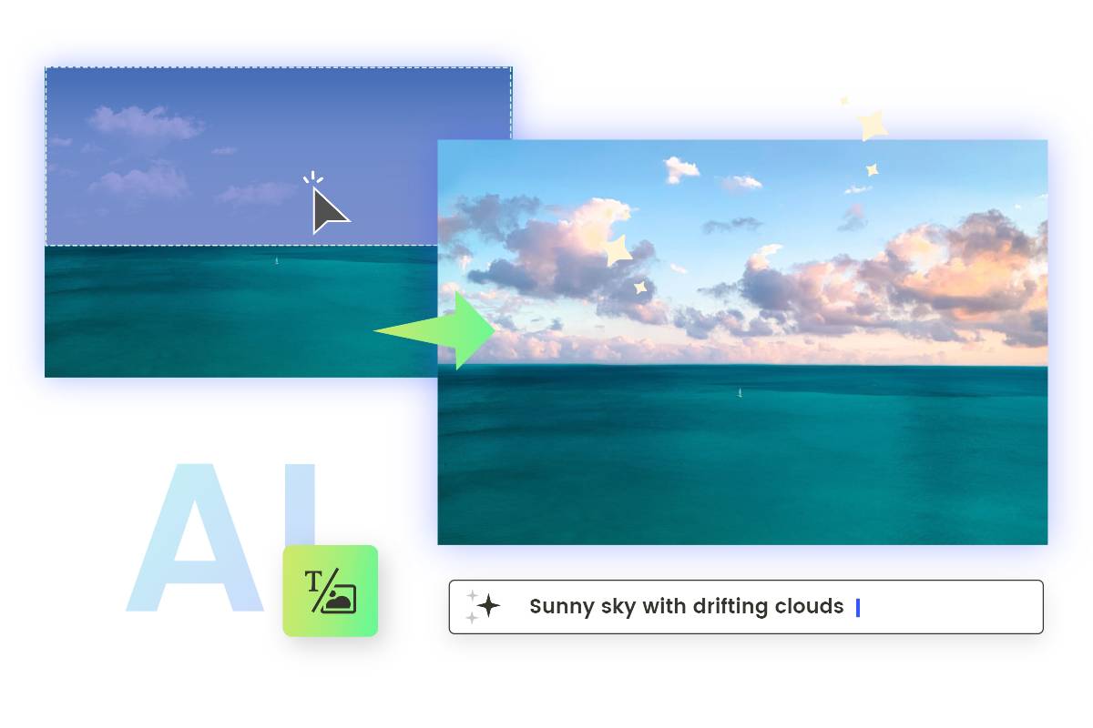 Modifica automatica della foto utilizzando le istruzioni di testo con l'editor di foto Fotor AI