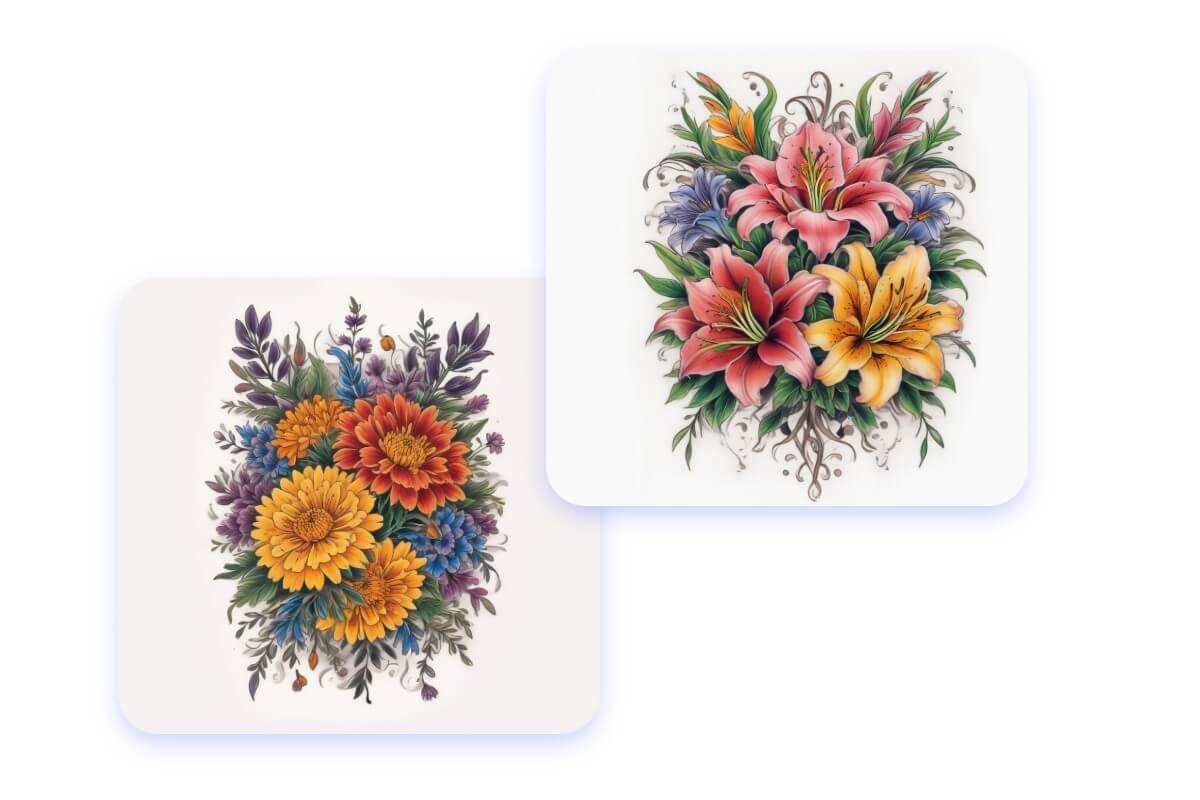 Birth Flower Bouquet Tattoo