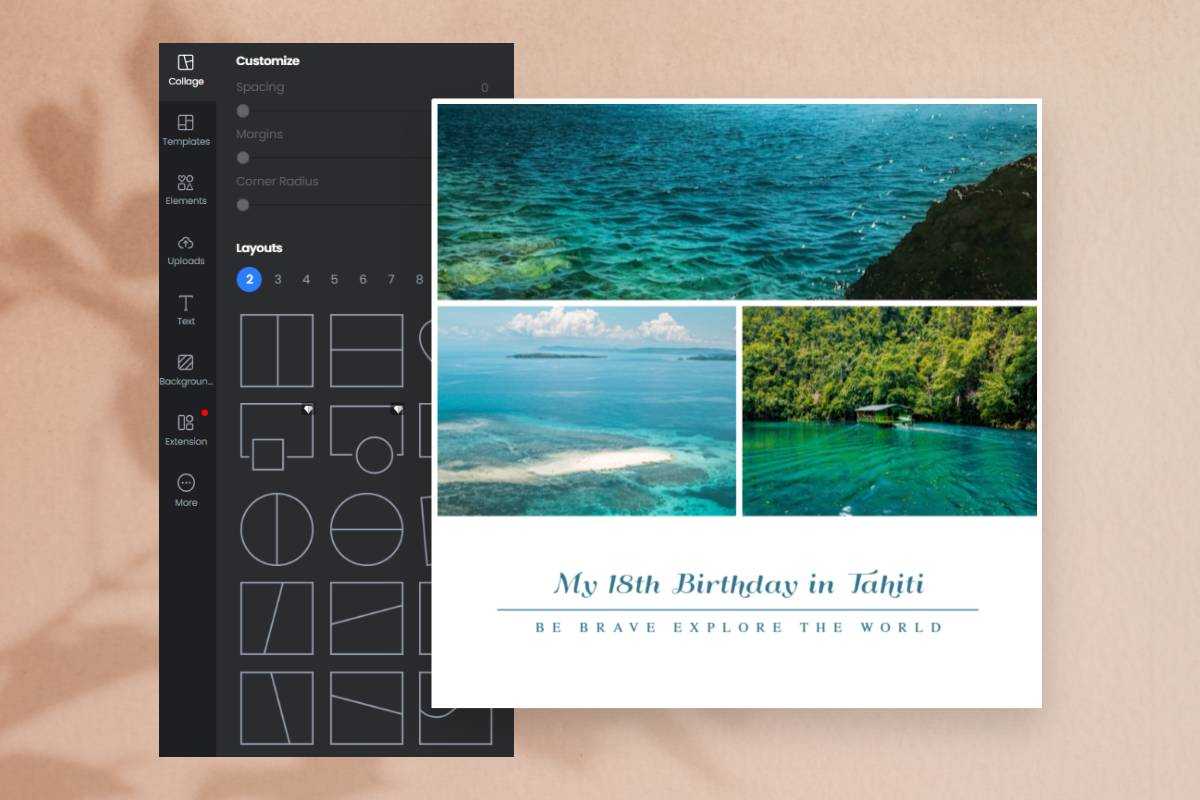 Buat kolase dengan mudah menggunakan pembuat kolase Fotor
