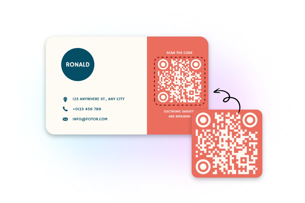 criar um cartão de visita com código qr