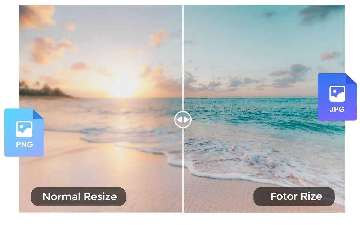Cambiar el tamaño de una foto del océano para Instagram sin perder calidad con Fotor