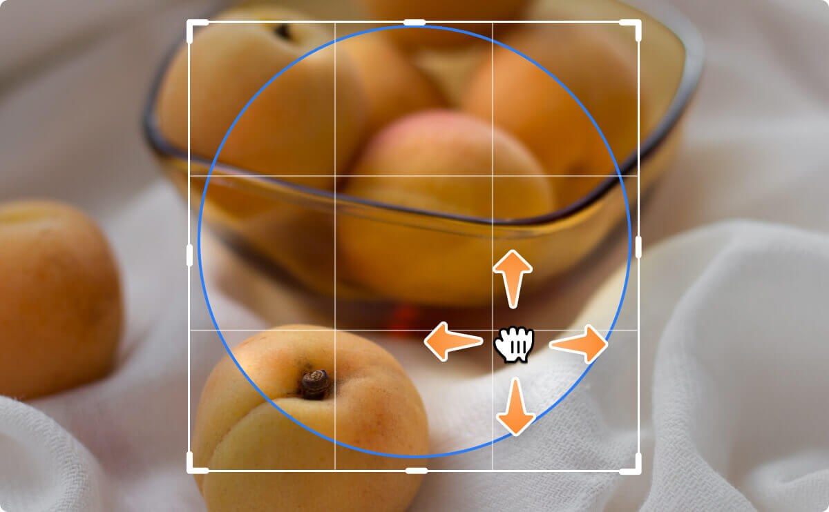 recadrer une photo en rond avec le créateur de photo ronde de Fotor