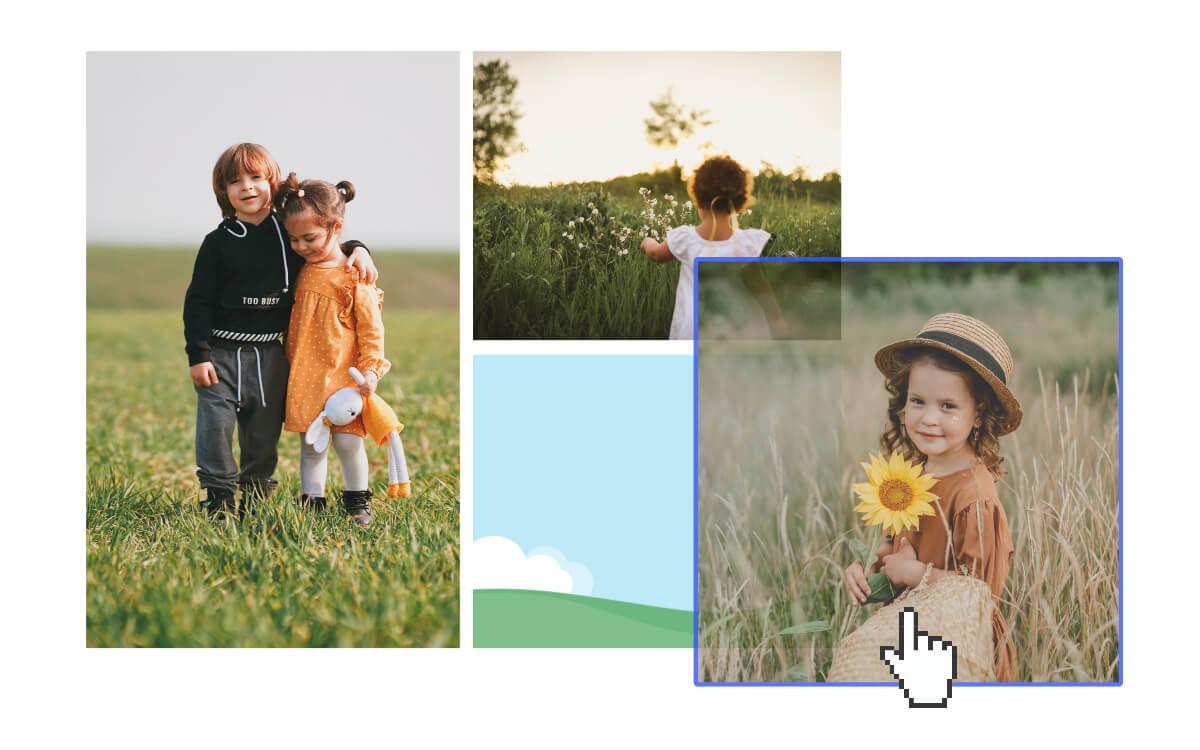 Combinador de imágenes para arrastrar y soltar de Fotor