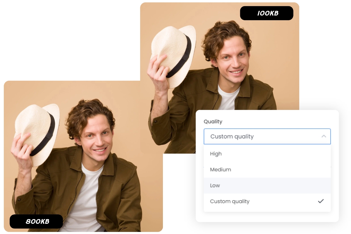 reduce a photo of a man to a specified size