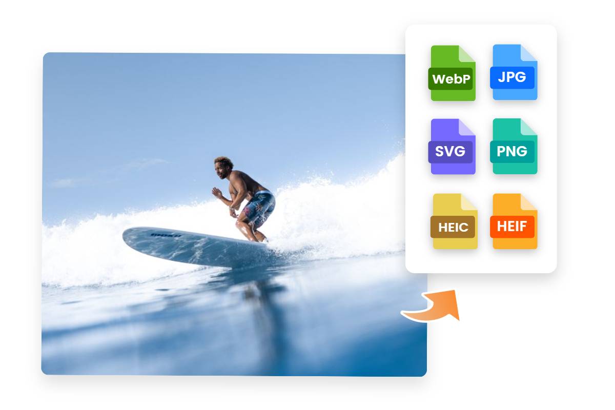 Convert image to various types of image formats using Fotor image converter