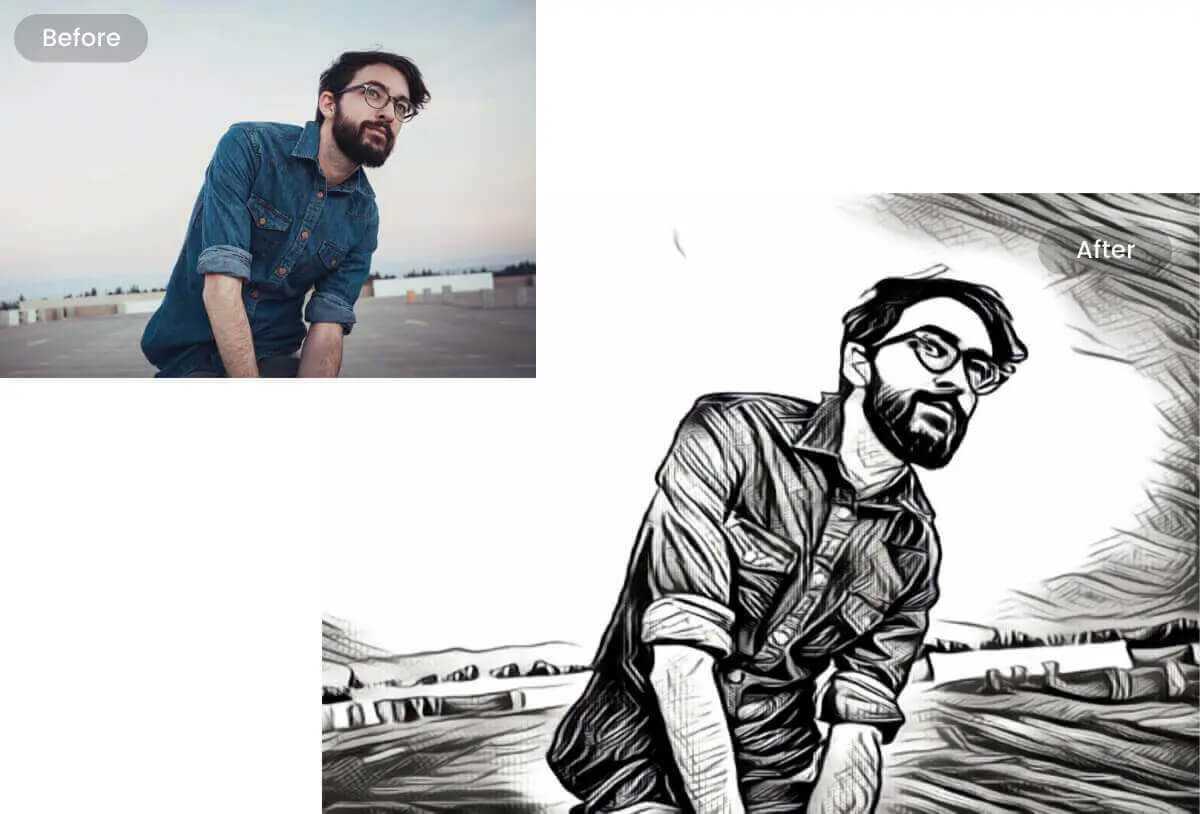 Convertir une photo de portrait en dessin