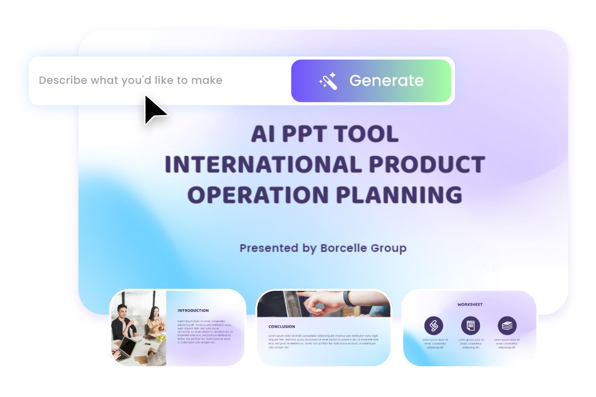 Create PPT from text online in seconds with Fotor AI presentation maker