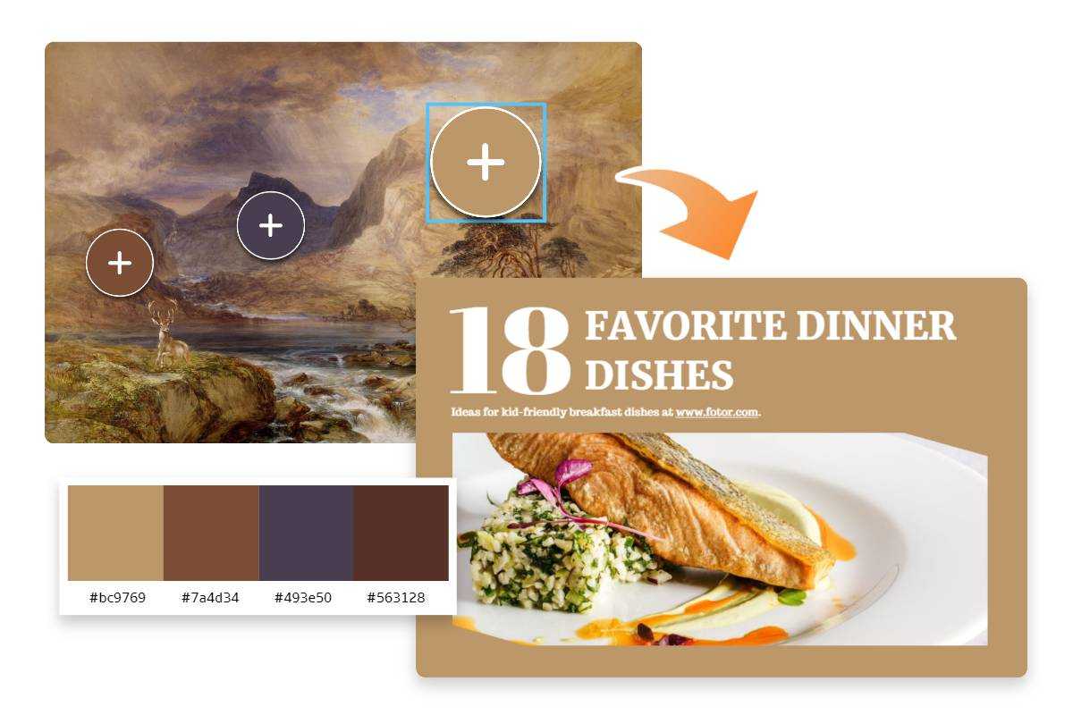 Ein Design unter Verwendung der Farbpalette eines Kunstwerks entwerfen