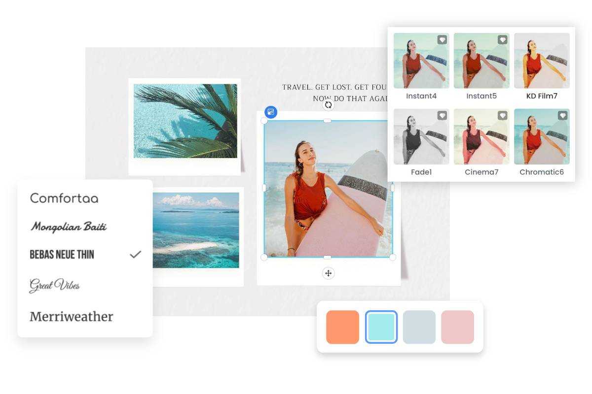 Customize photo collages with Fotors collage maker