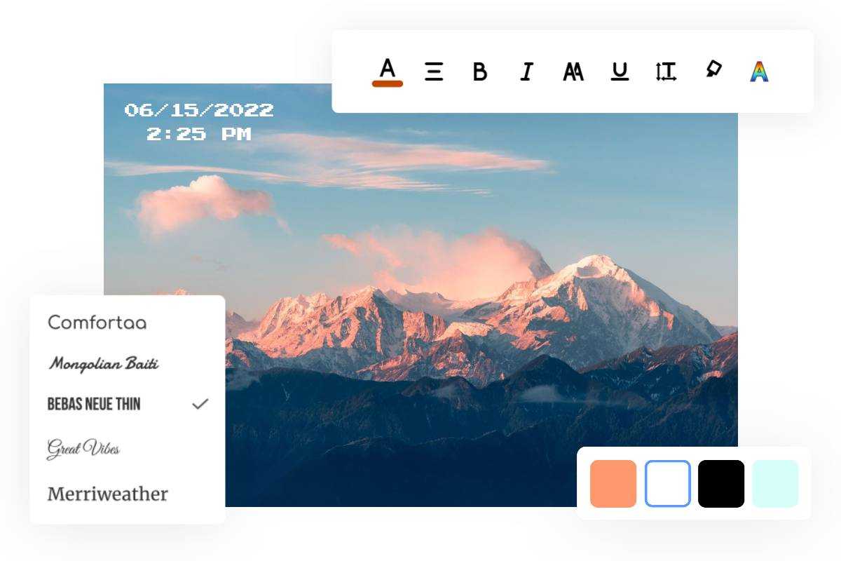 Easily customize photo date stamp formats