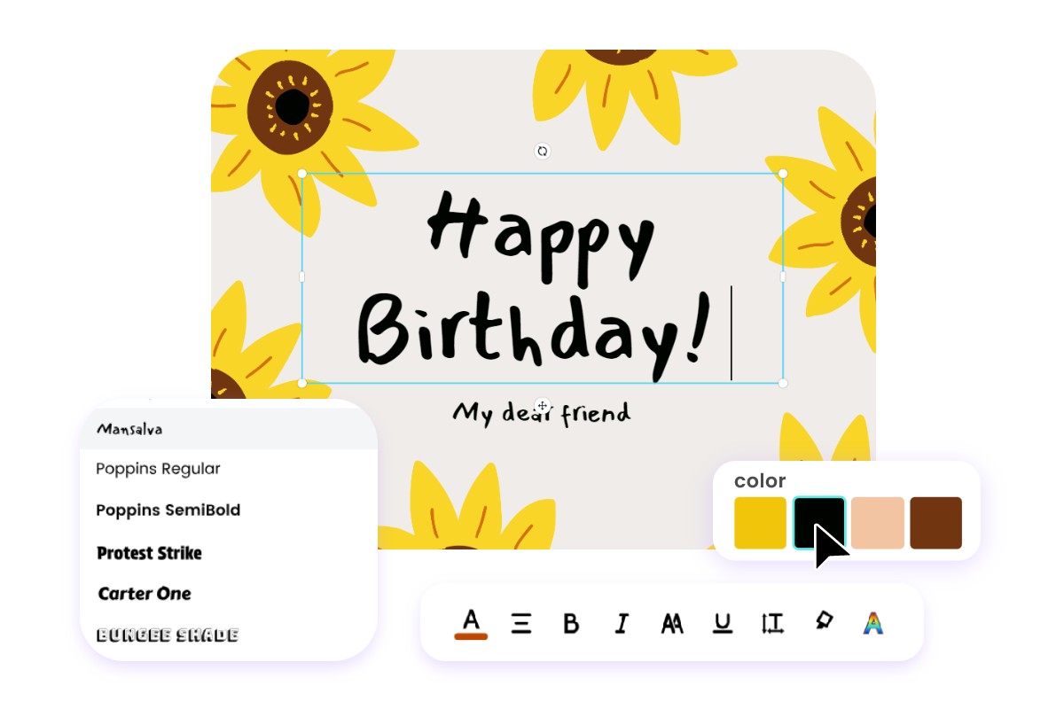 Edit and make a birthday card in minutes using Fotor birthday card maker