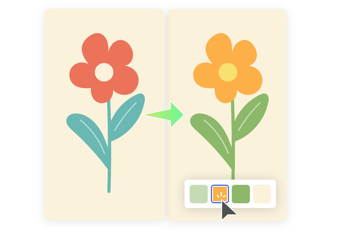 Edit clipart online easily using Fotor clipart maker