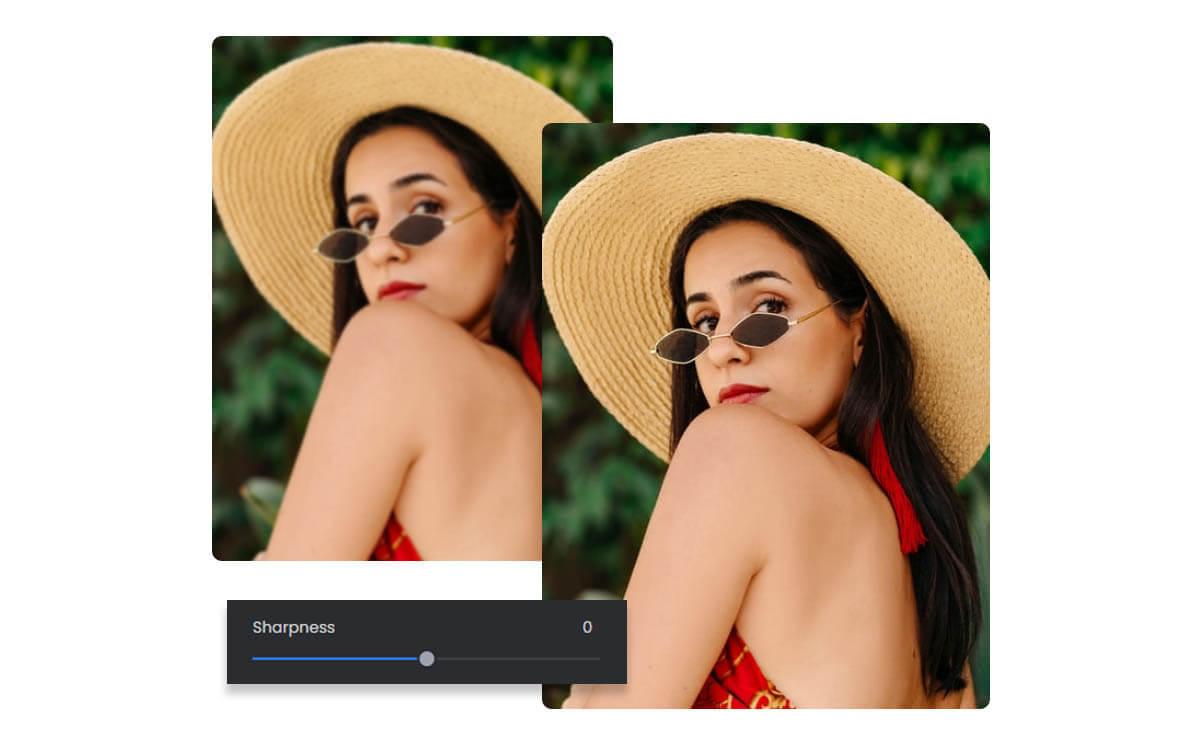 Edit image sharpness using Fotor's image sharpening tool