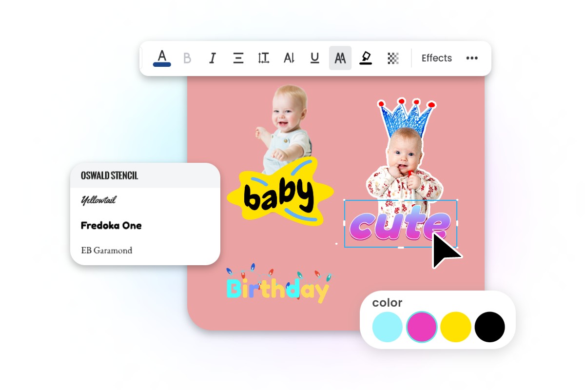 Edit sticker designs easily with powerful editing tools