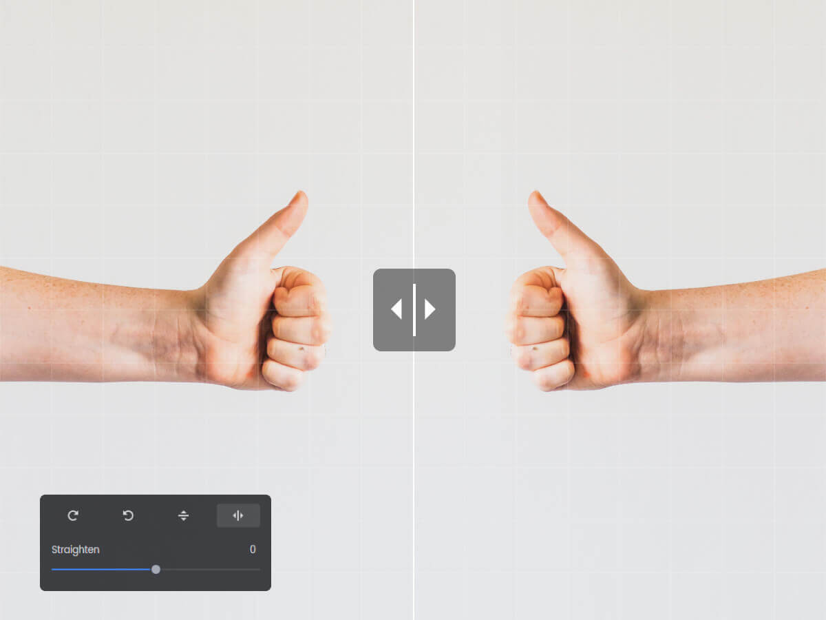Retourner les images horizontalement ou verticalement