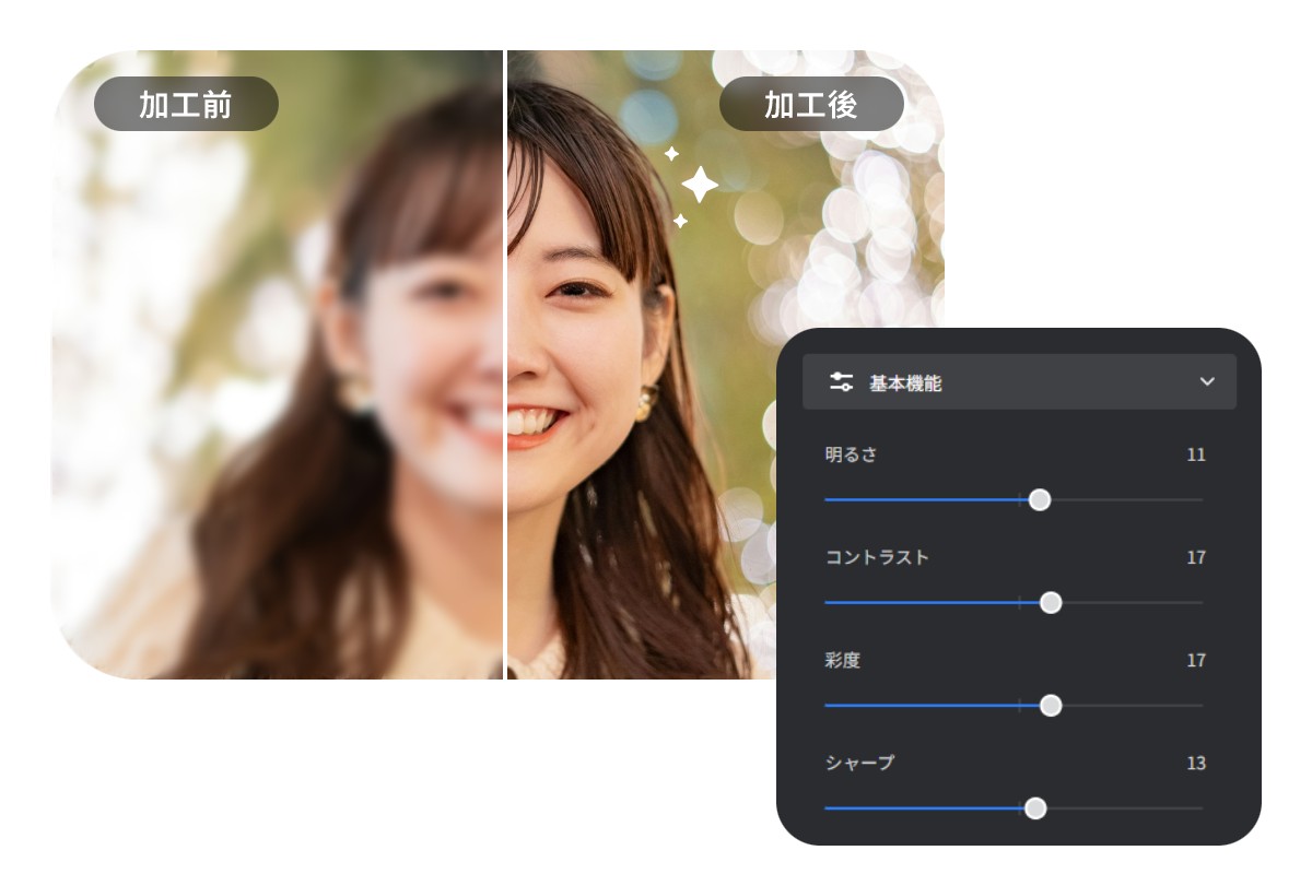 Fotorでぼやけた写真をカスタマイズしてくっきりさせる