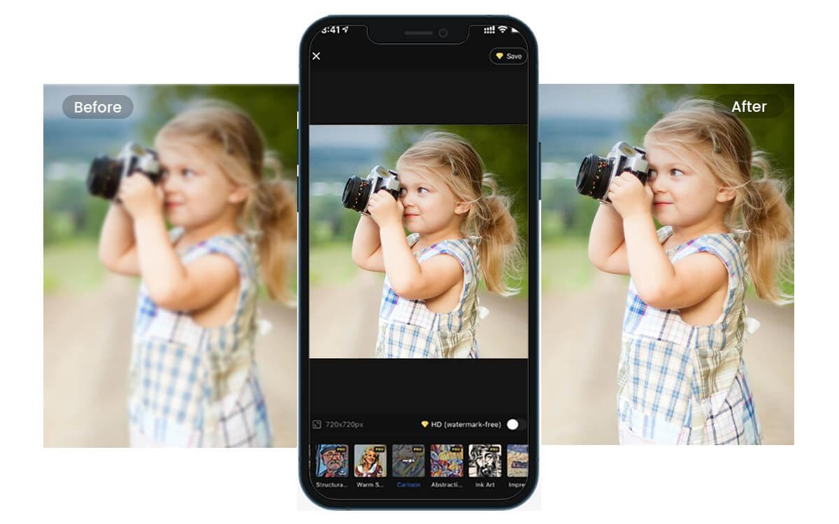 Fotor繪畫質量修復App
