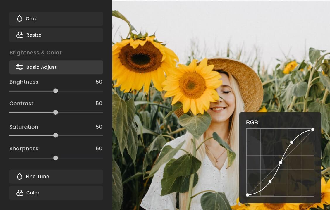 Alat penyempurnaan foto yang canggih dari Fotor