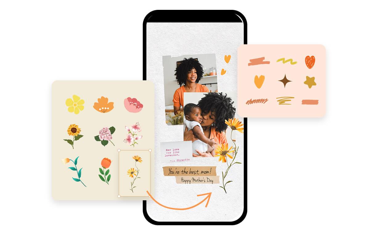 Fotors free app to add stickers to photos on the go