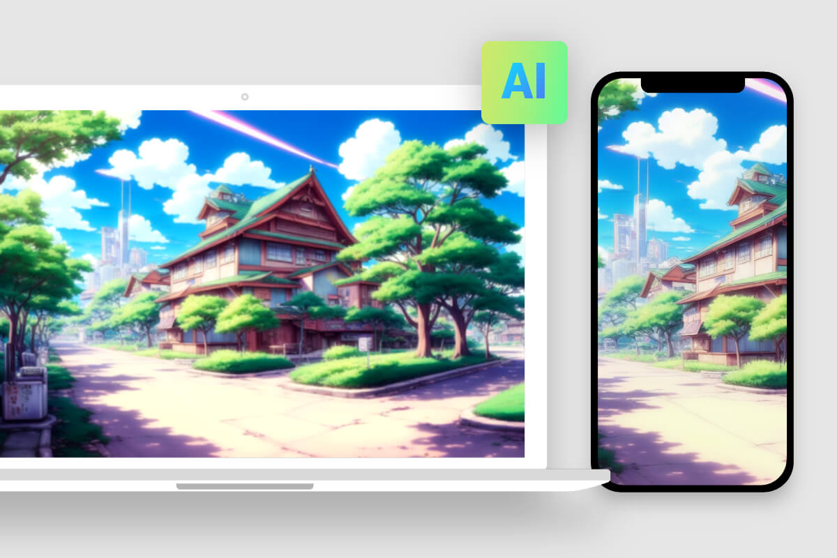 FotorのAI背景作成メーカーを使用してPCと携帯電話用のアニメ背景壁紙を生成する