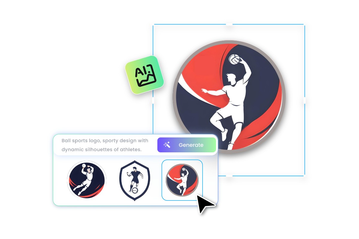 Generate multiple logo designs from text with Fotor AI logo maker