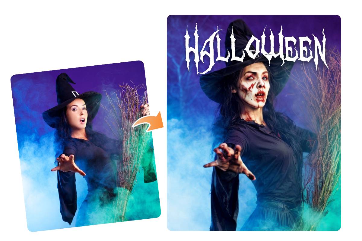 Make Halloween photos with a zombie filter