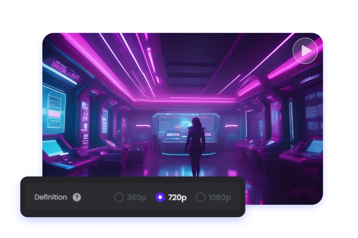 make a cyberpunk style film with different definitions