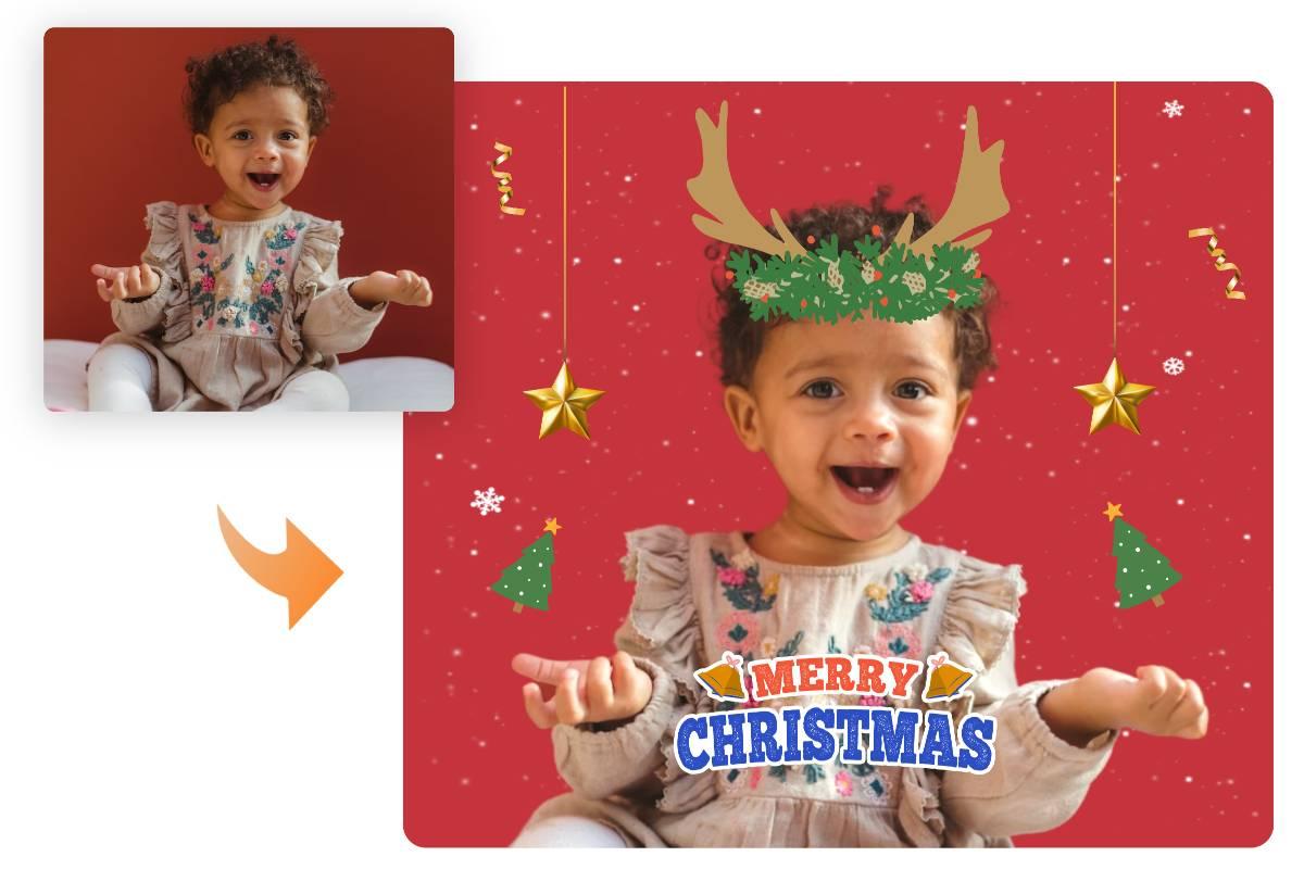 Make christmassy holiday photos easily with Fotor