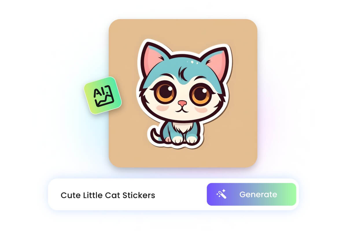 Make custom stickers from text in seconds with Fotor AI sticker generator