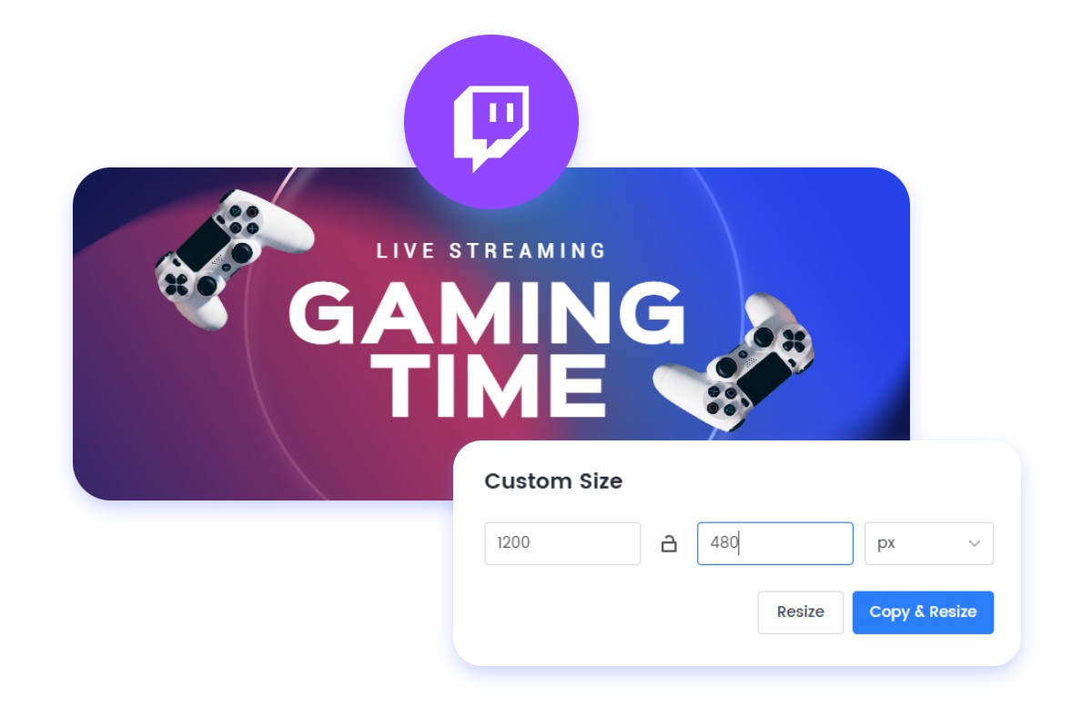 Make the gaming time banner size fit the Twitch requirements