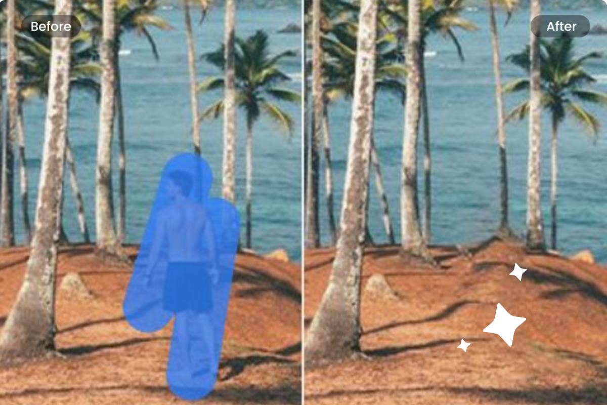 使用 Fotor 背景人物去除器,立即神奇地從照片中移除人物
