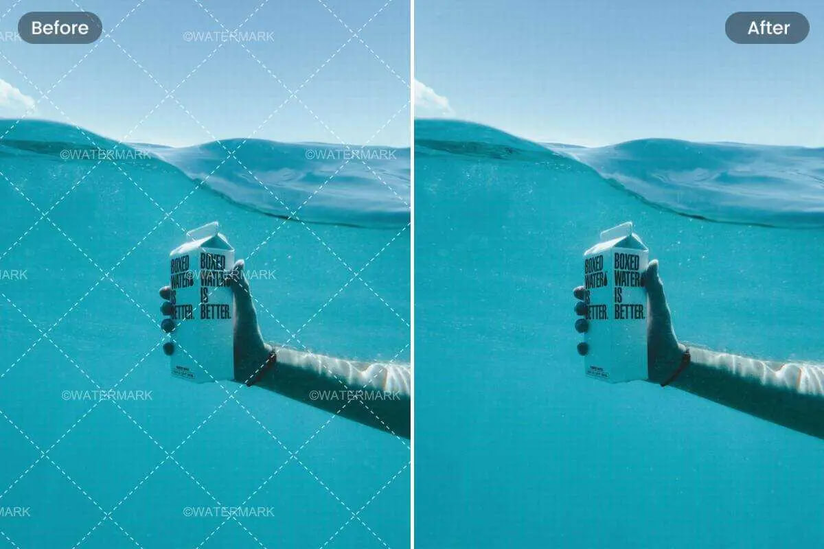 Remove watermark from image without losing quality