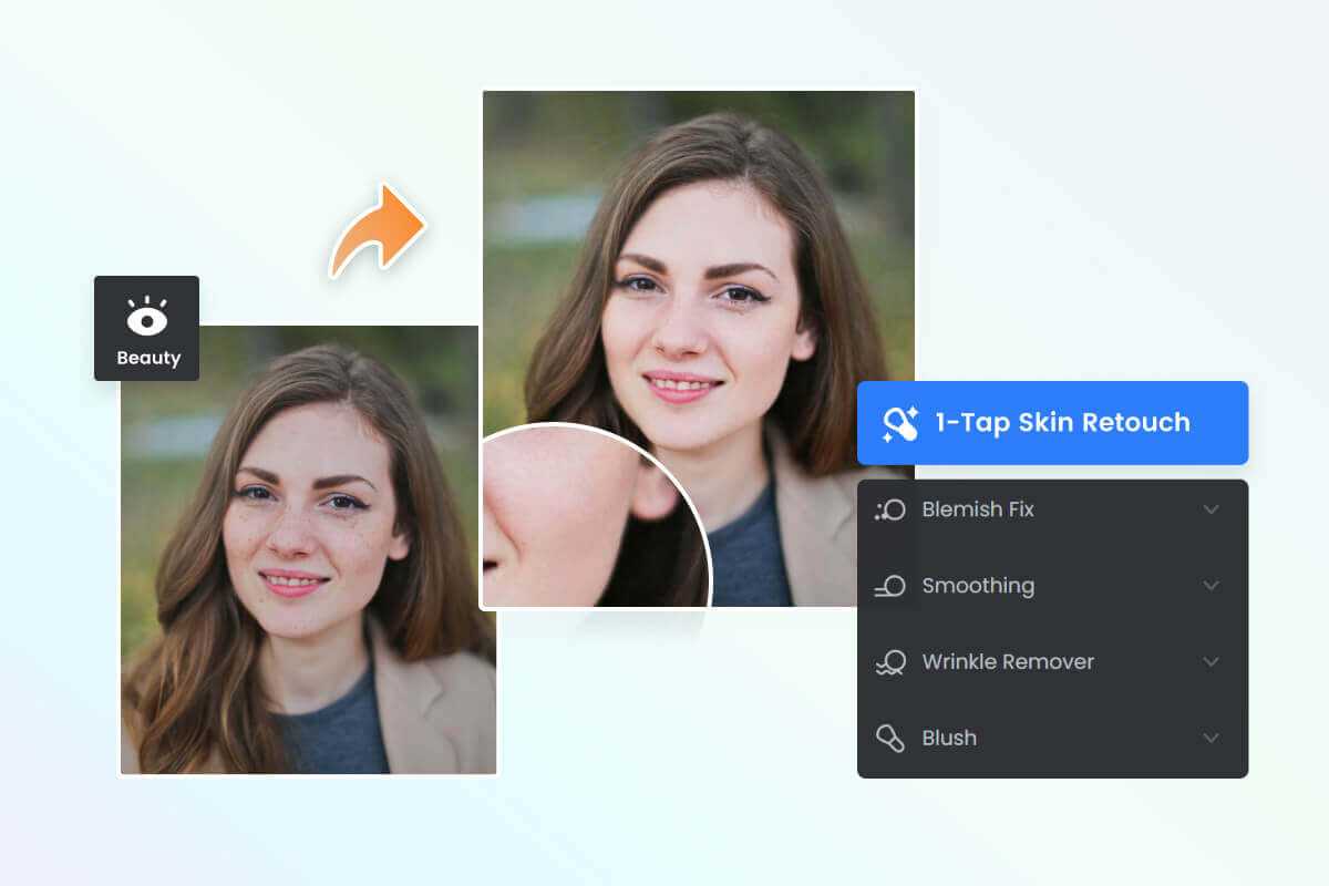 Retouch profile pictures with Fotors free online PFP maker