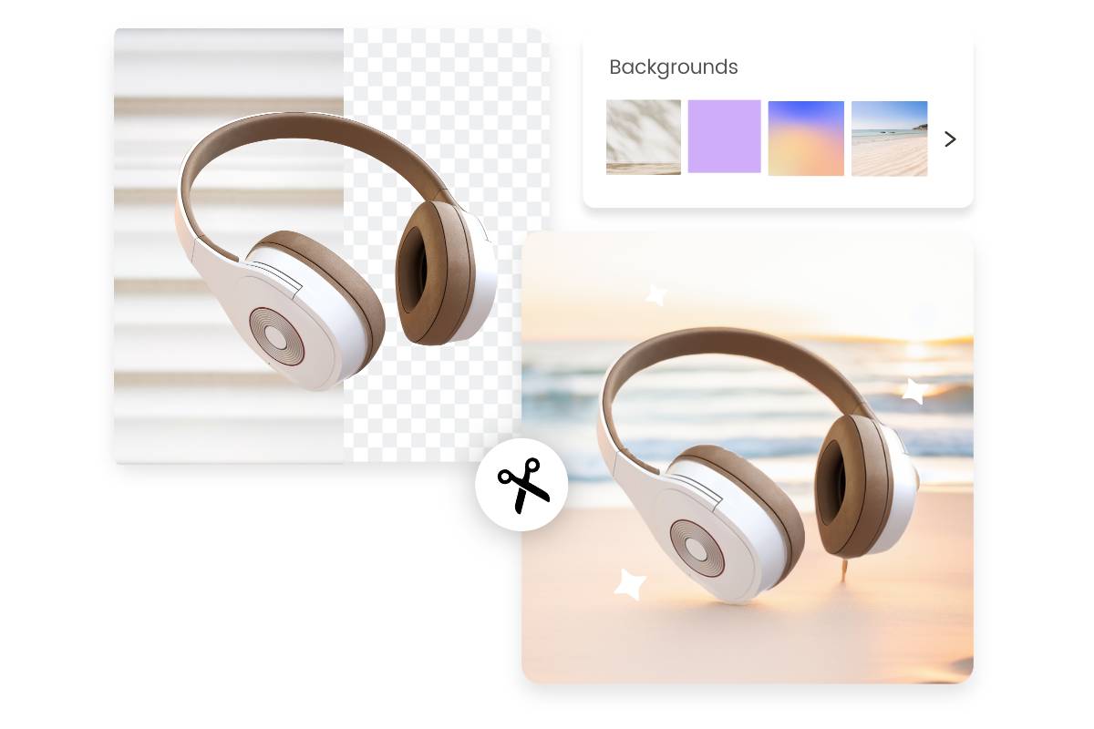 Seamless photo background editing using Fotor